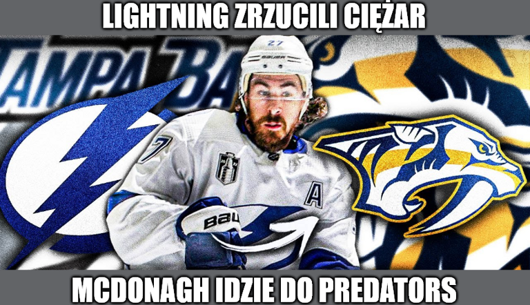 Wymiana. Lightning zrzucili ciężar, McDonagh idzie do Predators