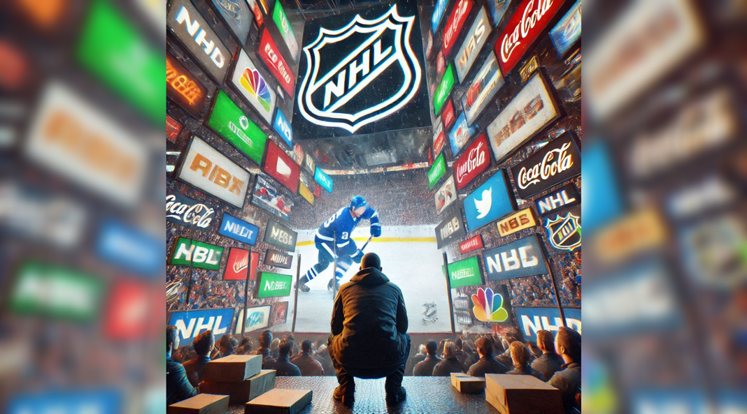 Reklama na reklamie w NHL. Ligo, ledwo widzimy krążek!