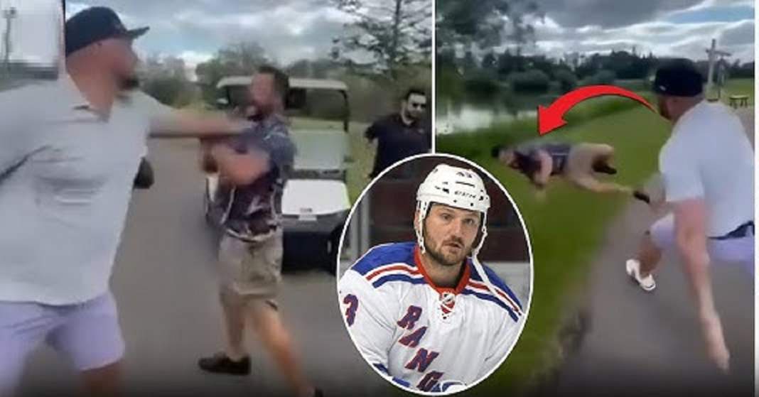 Hokejowe starcie na polu golfowym. Ex NHL owiec krzyczał i bił