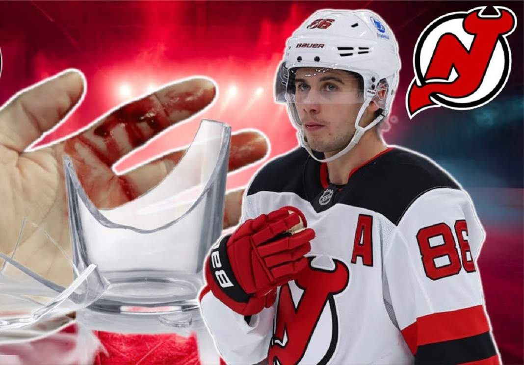 Kolacja, szkło i krew. Ręka gwiazdora NHL rozcięta. Hokej
